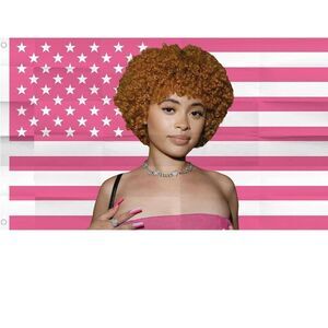 Ice Spice flag 3x5 Ft Outdoor Indoor,pink Icespice American flag tapestry for